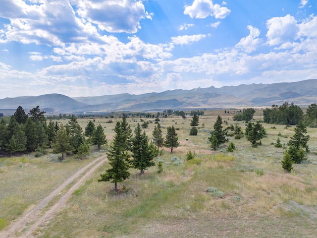 view of mountain feature featuring a rural view