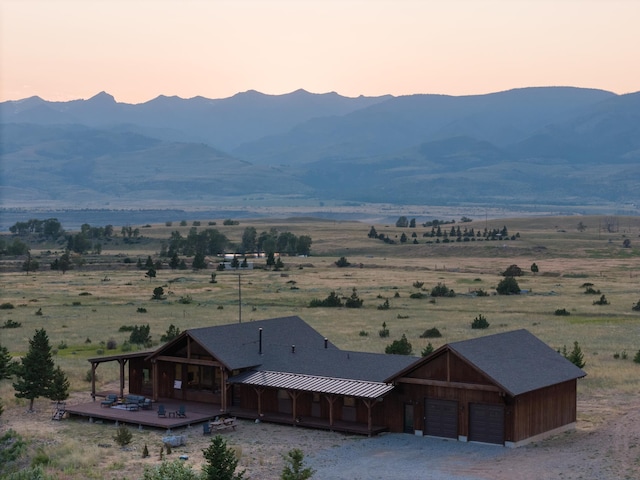 mountain view with a rural view