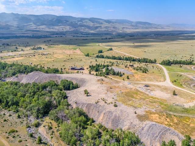 drone / aerial view with a mountain view