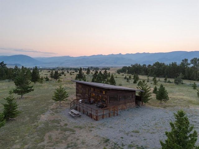 mountain view featuring a rural view