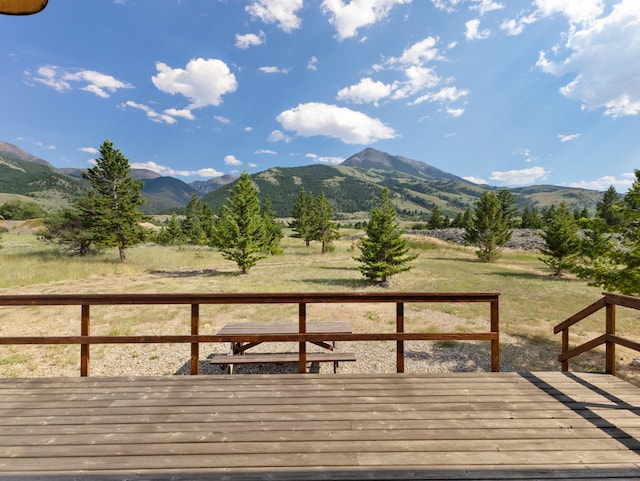 property view of mountains with a rural view