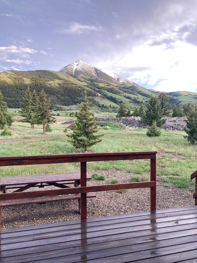 property view of mountains with a rural view