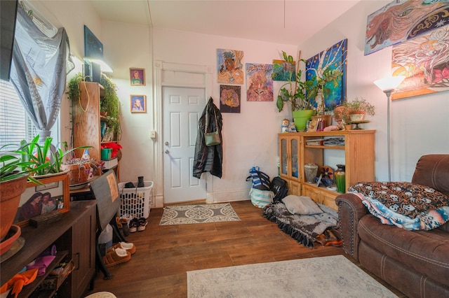 interior space featuring wood finished floors