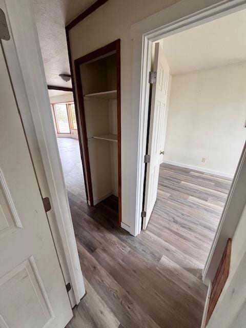 116 Happy Holw, Eureka, MT 59917 - corridor with wood finished floors and baseboards