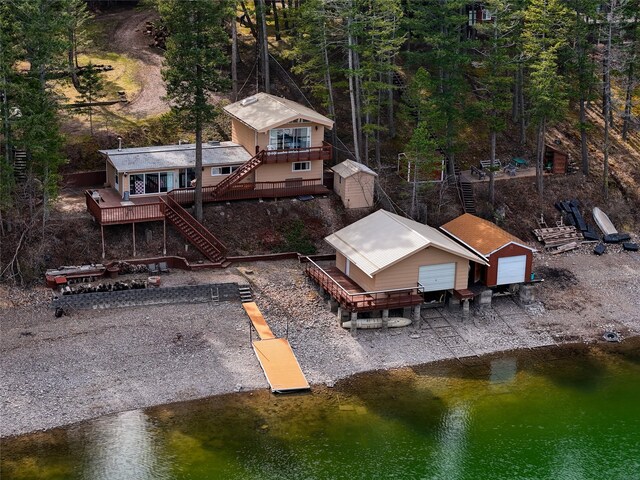 237 Lake Blaine Dr, Kalispell, MT 59901 - drone / aerial view with a water view