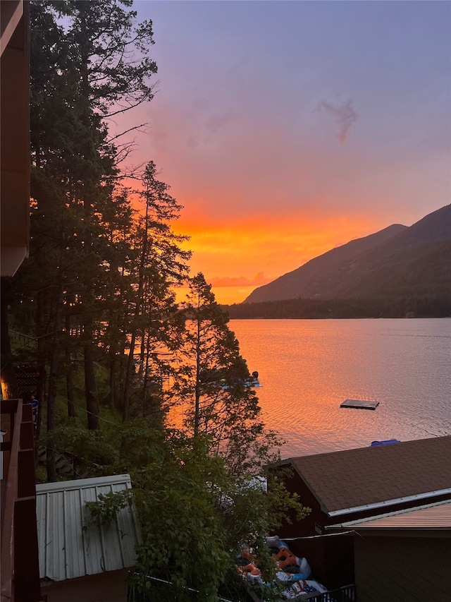 237 Lake Blaine Dr, Kalispell, MT 59901 - view of water feature with a mountain view