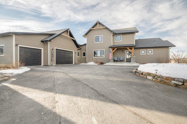 view of front of house with an attached garage