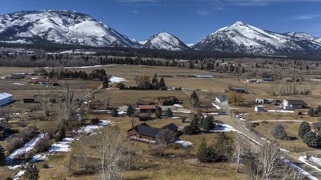 mountain view with a rural view