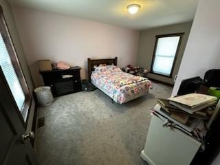 view of carpeted bedroom