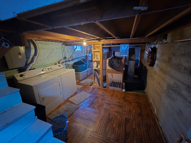 324 1st Ave NW, Choteau, MT 59422 - unfinished basement with separate washer and dryer