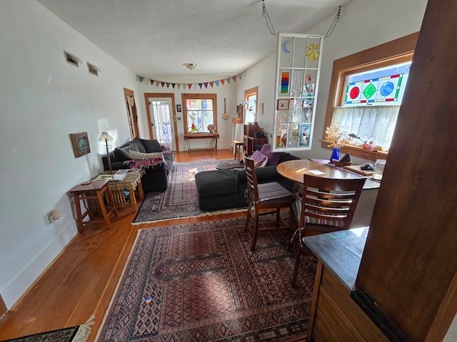 324 1st Ave NW, Choteau, MT 59422 - dining space featuring baseboards and wood finished floors