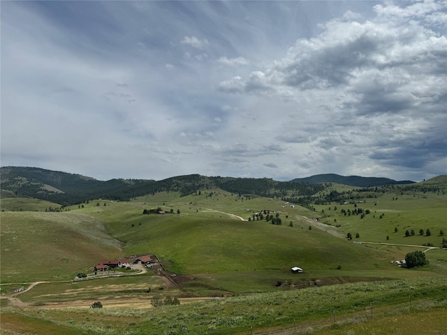 mountain view with a rural view