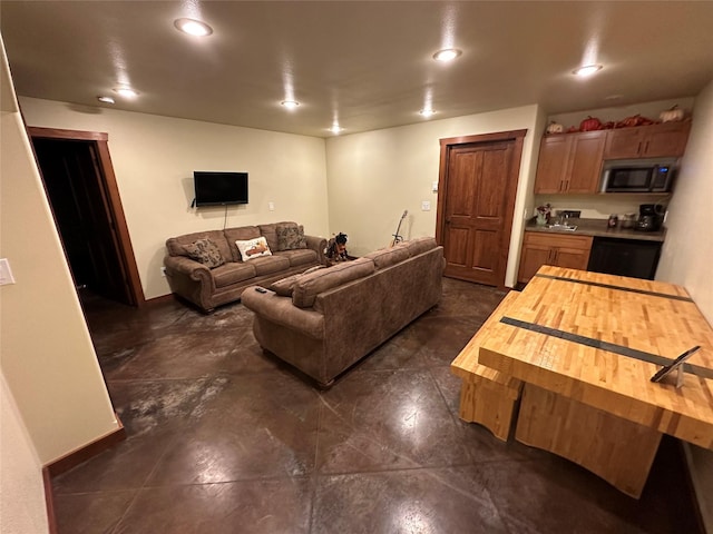 316 3rd Ave, Saint Ignatius, MT 59865 - living room with recessed lighting and baseboards