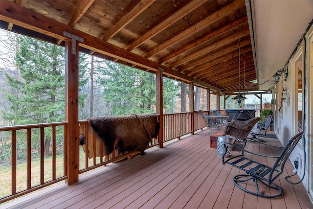 view of wooden deck