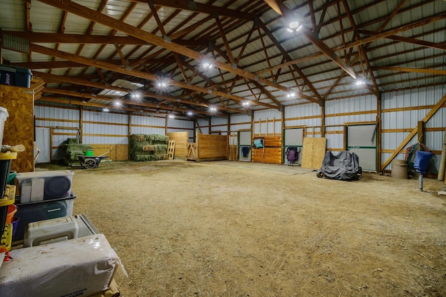 garage featuring metal wall