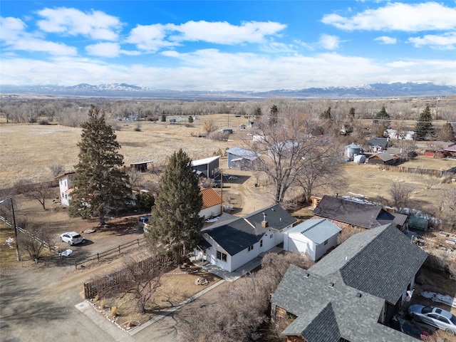 bird's eye view featuring a mountain view