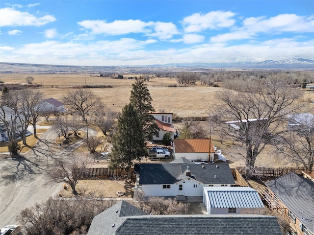 drone / aerial view featuring a rural view