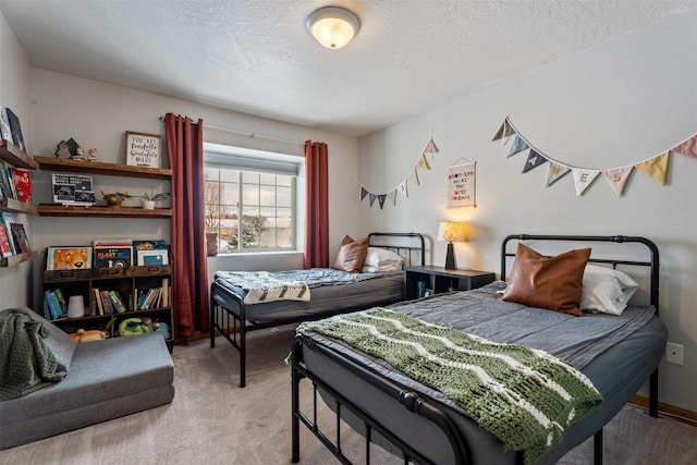 5331 Fiddler Ct, Florence, MT 59833 - bedroom featuring a textured ceiling and light colored carpet
