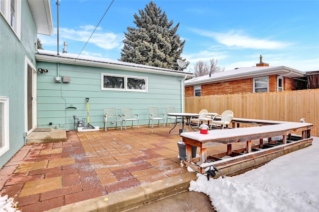 view of patio / terrace with fence