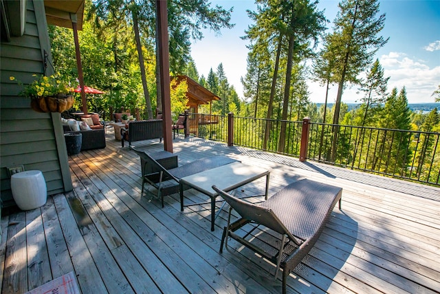 view of wooden terrace