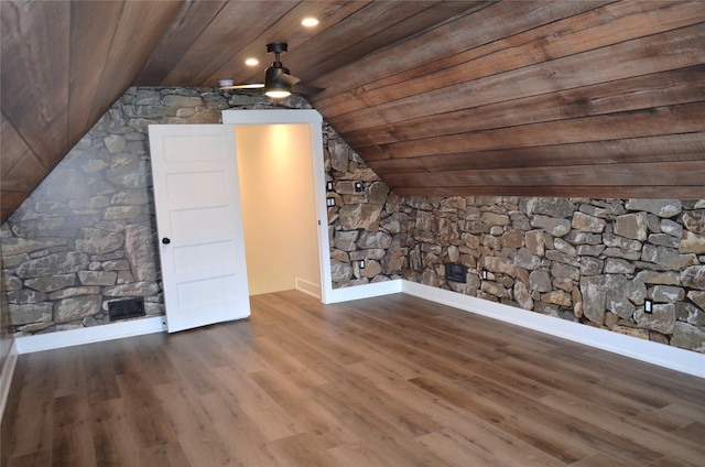 1228 Quail Ridge Dr, Kalispell, MT 59901 - bonus room with lofted ceiling, wood ceiling, ceiling fan, and wood finished floors