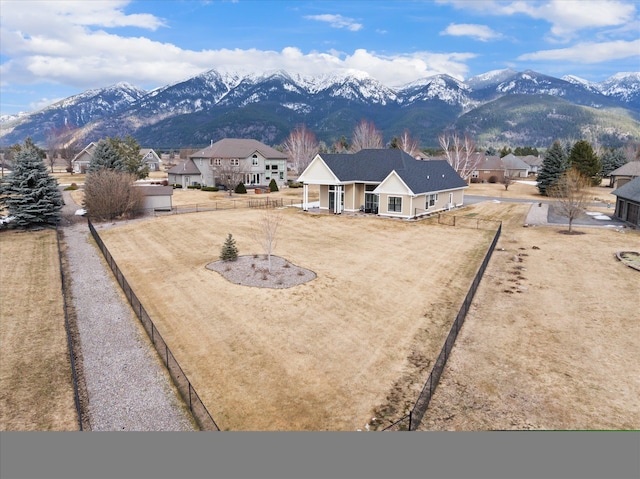 exterior space with a mountain view