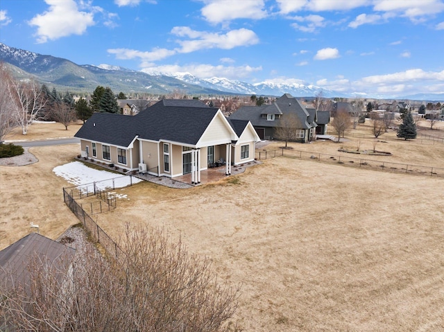 exterior space with a mountain view