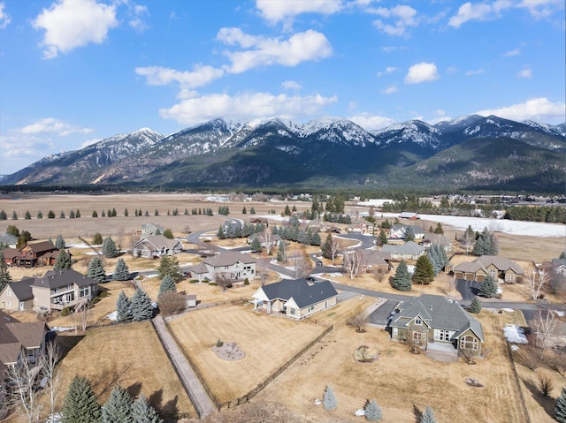 view of mountain feature featuring a residential view