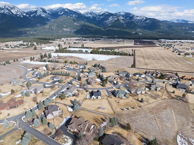 mountain view with a residential view