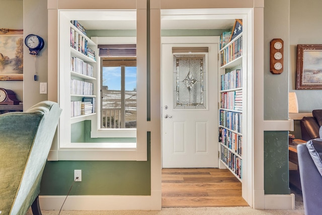 interior space with wood finished floors