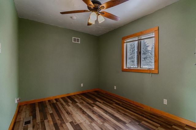 13195 US Highway 91 N, Conrad, MT 59425 - empty room featuring wood finished floors, baseboards, and ceiling fan