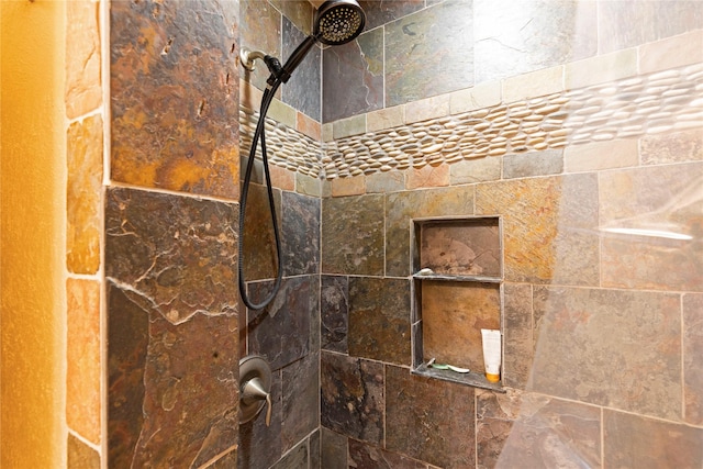 details with tiled shower