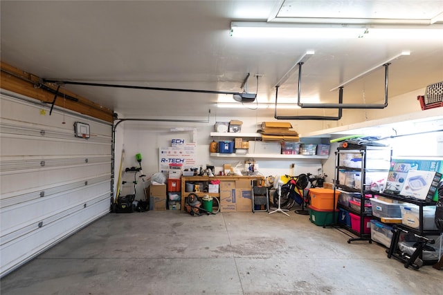 garage featuring a garage door opener