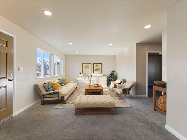 113 Washington St, Sheridan, MT 59749 - living room with baseboards, carpet floors, and recessed lighting