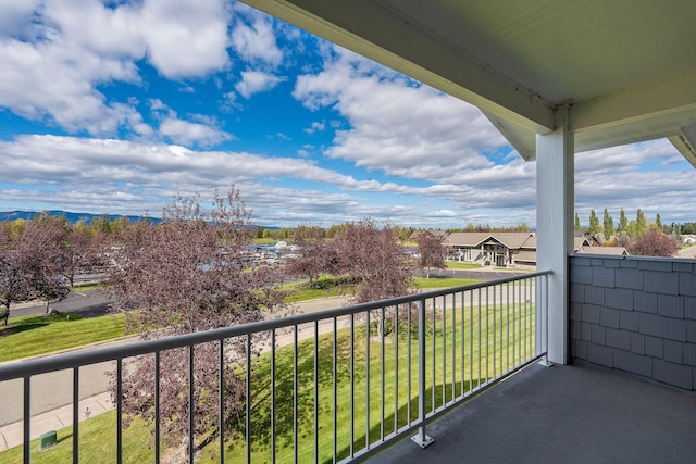 balcony featuring a residential view