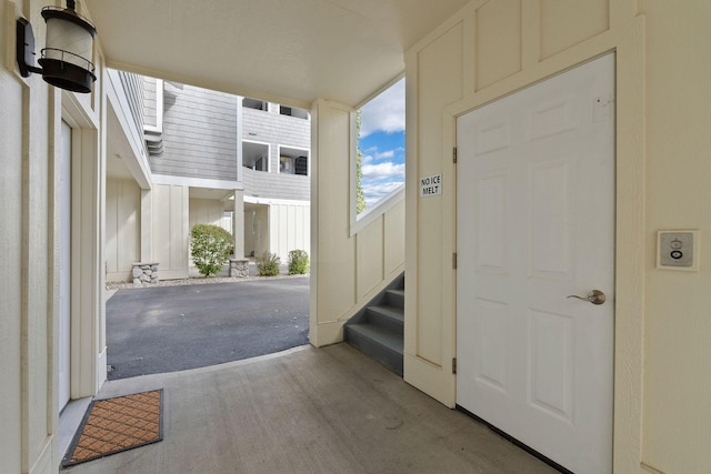 doorway with stairs