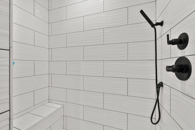 room details with tiled shower