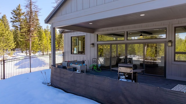 view of patio with fence