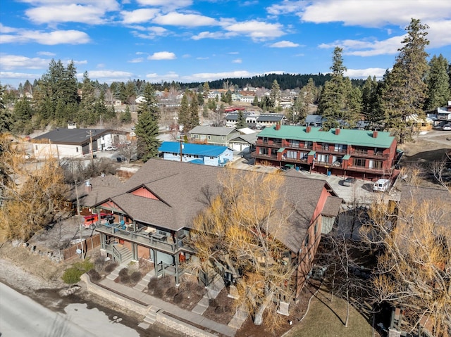 drone / aerial view with a residential view