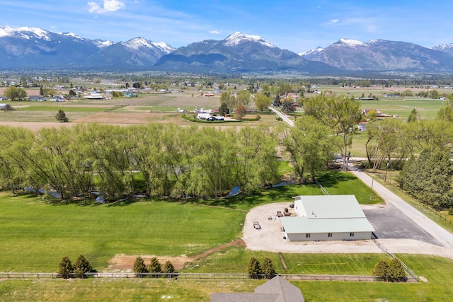 297 Christofferson Ln, Corvallis, MT 59828 - aerial view of sparsely populated area with a mountain backdrop