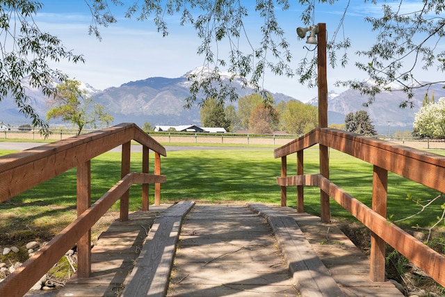 297 Christofferson Ln, Corvallis, MT 59828 - wooden deck featuring a mountain view and a rural view