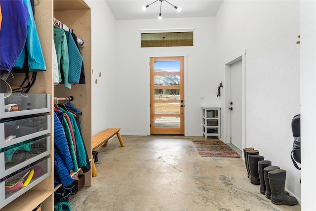 interior space featuring concrete flooring