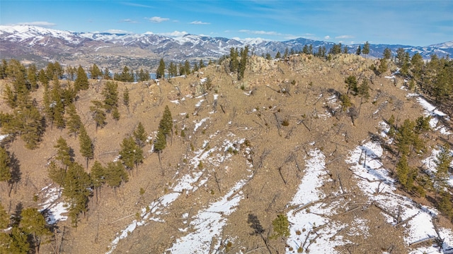 bird's eye view featuring a mountain view