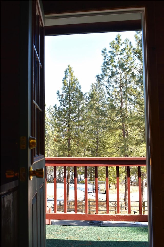 view of doorway to outside