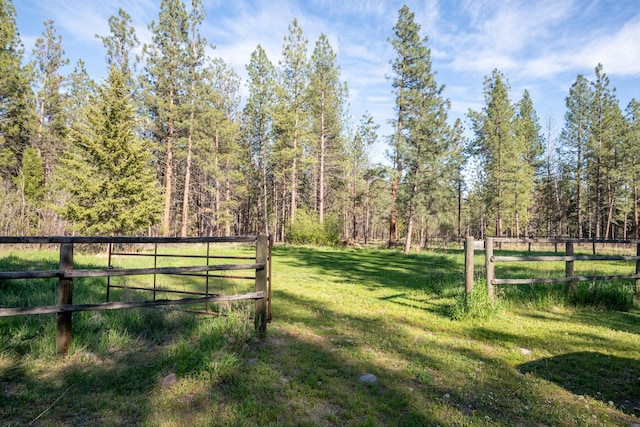 437 Tie Chute Ln, Florence, MT 59833 - view of yard featuring a forest view