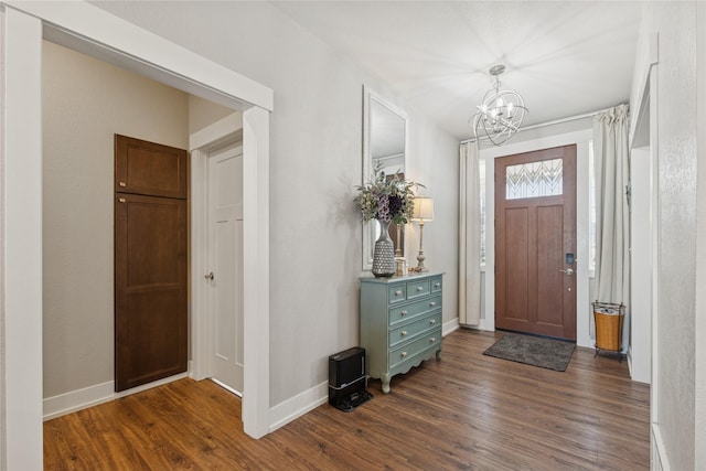 101 Shellan Way, Kalispell, MT 59901 - entryway with a chandelier and dark wood-type flooring