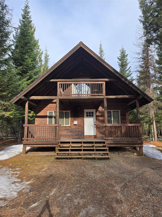 view of front of house with a porch