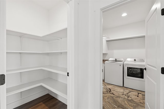 154 W Swift Creek Way, Kalispell, MT 59901 - laundry area with independent washer and dryer and recessed lighting