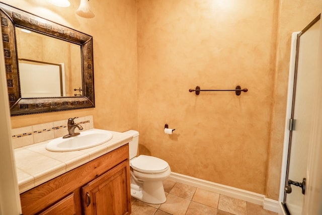 159 Fairway Blvd, Kalispell, MT 59901 - bathroom with vanity, tile patterned flooring, and tasteful backsplash