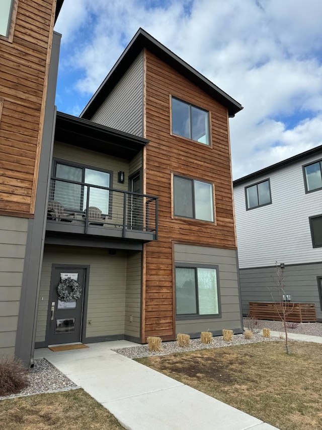 exterior space with a balcony